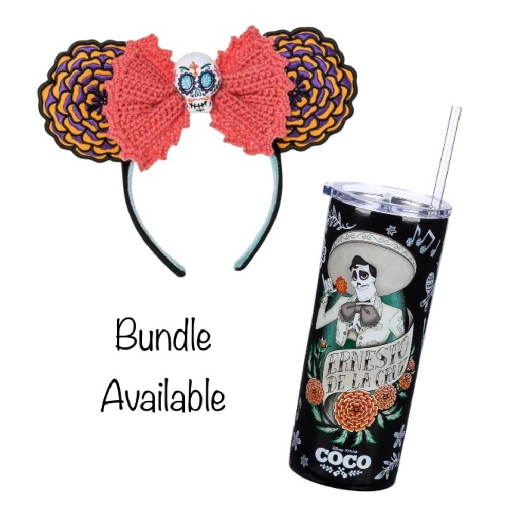 Disneys Coco- Ernesto De La Cruz 17oz Stainless Steel Tumbler with Straw 🆕 - Picture 8 of 9